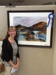 Linda with award winning painting
