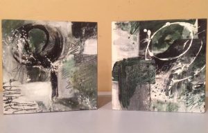 Two of my newest abstracts, patiently waiting for titles. Contact me with any thoughts...