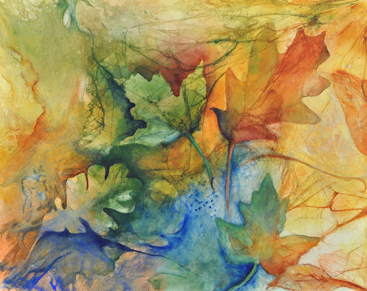 Autumns Near – 16″ x 18″ Original Framed Watercolor on Aquabord :: $350