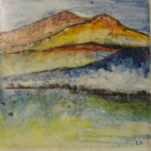 Landscape -6” x 6” Original Fired Steel Painting :: $150.00