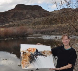 Painted the “Owyhee” on the riverbank - See in Landforms Gallery – Prints Available