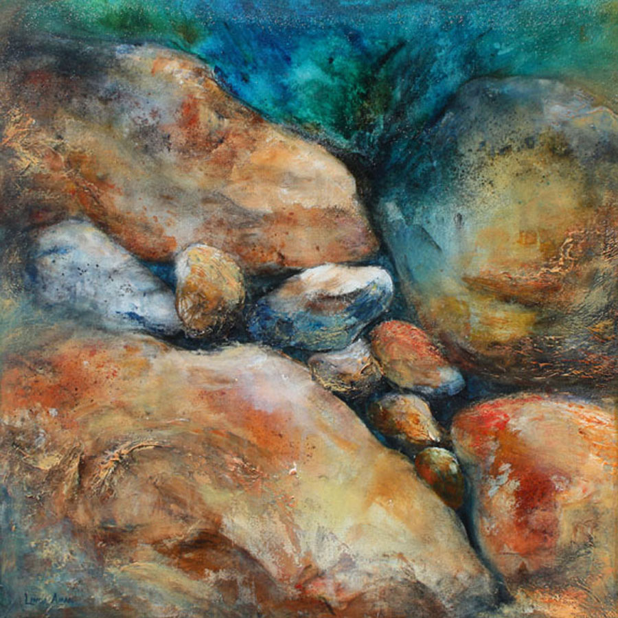 Rocks Squared - 24" x 24" Original Acrylic on Wrapped Canvas :: SOLD